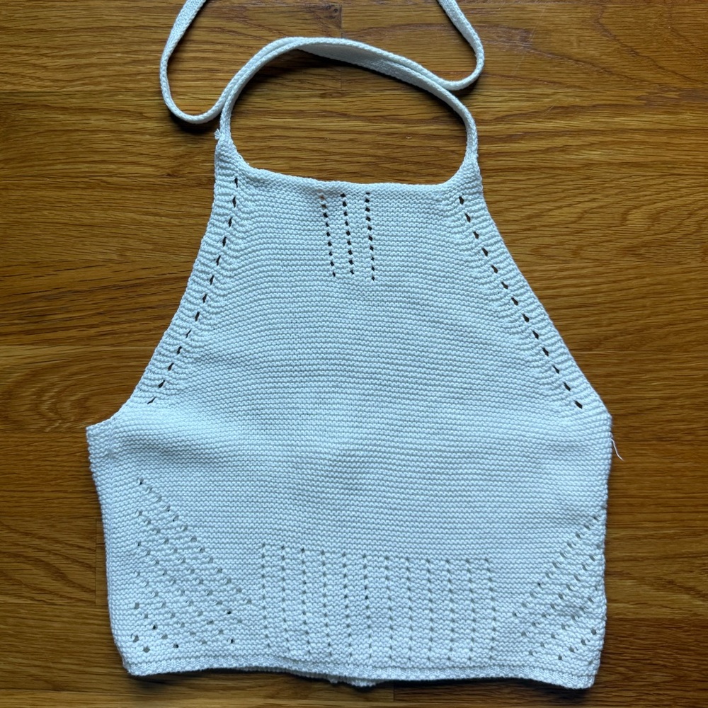 🎉3 for 30. Garage White Knit Halter Tank Top